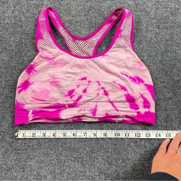 PINK by Victoria’s Secret Seamless lightly lined sports Bra pink Tye dye Medium - Picture 9 of 10